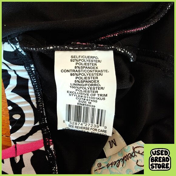 Vintage Y2K Speechless Floral Paisley Sundress Tulle Slip Tie White Black Pink M - Picture 4 of 4